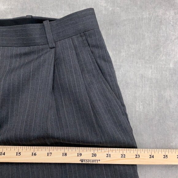 Linea Uomo Suit Men 40R 34Wx28L Gray Blue Pinstripe Super 100s Wool Classic‎ - Picture 16 of 16